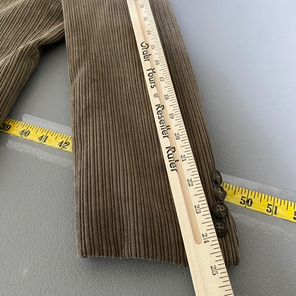 Perry Ellis Mens Corduroy Blazer XL 44R Brown Single Breasted Preppy Academia - Picture 13 of 16